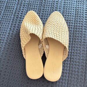 Universal Thread Beige Woven Mules
